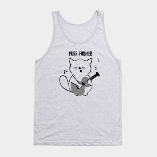 Musician gift / Cat Lover Gifts For Cat People / Guitarist Gift Tank Top
